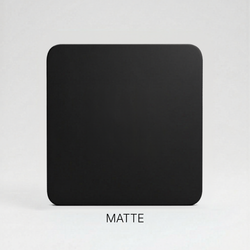 Black Matte cast acrylic sheet, 1/8 inch, for laser cutting and engraving.