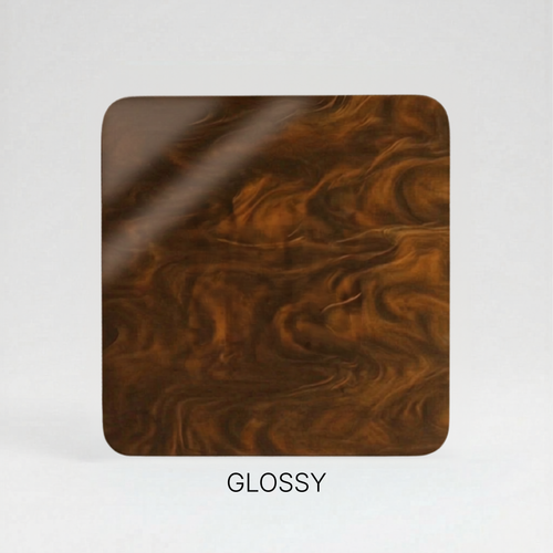 Coffee Swirl Glossy cast acrylic sheet, 1/8 inch, for laser cutting and engraving.