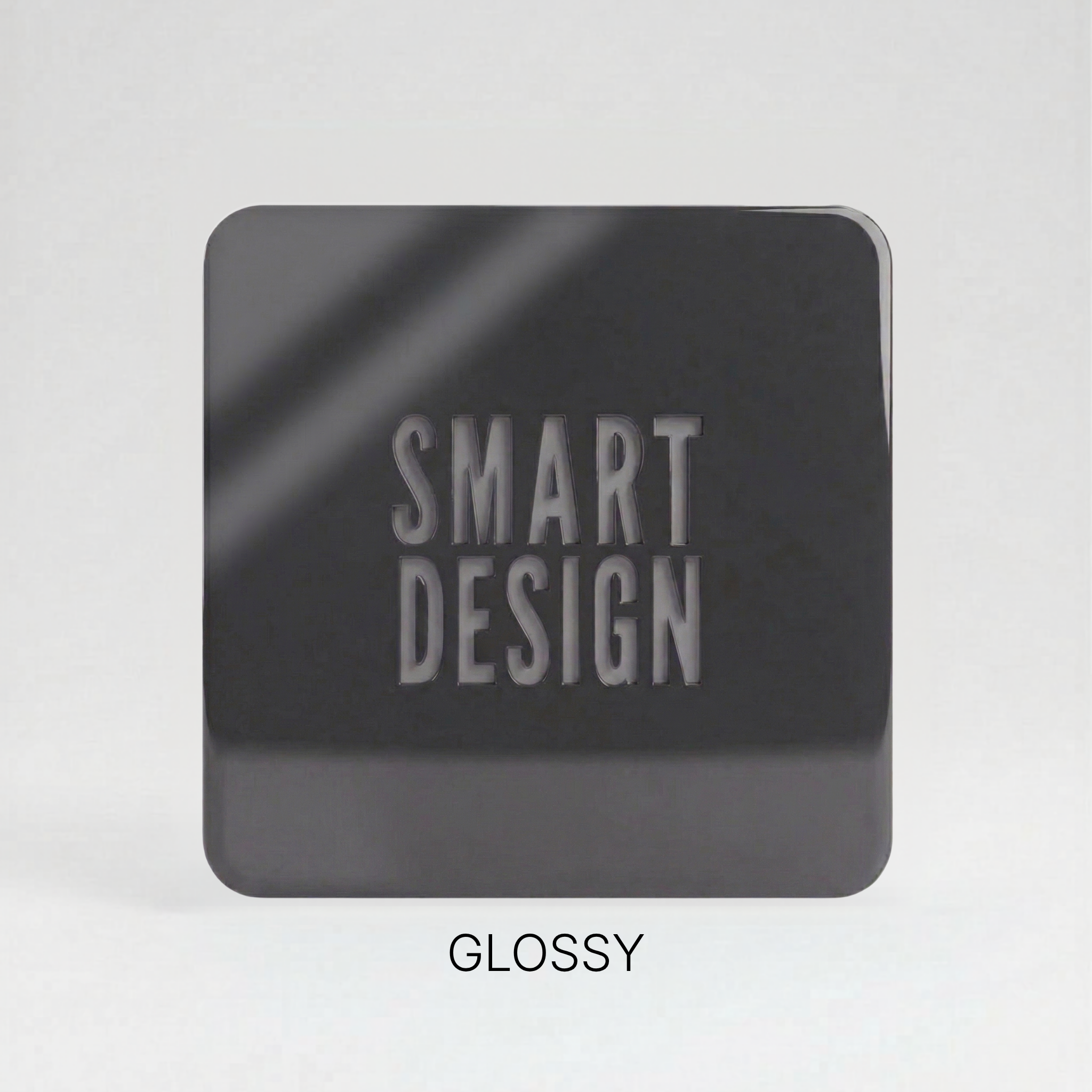 Dark Grey  Frosted  Glossy cast acrylic sheet, 1/8 inch, for laser cutting and engraving.