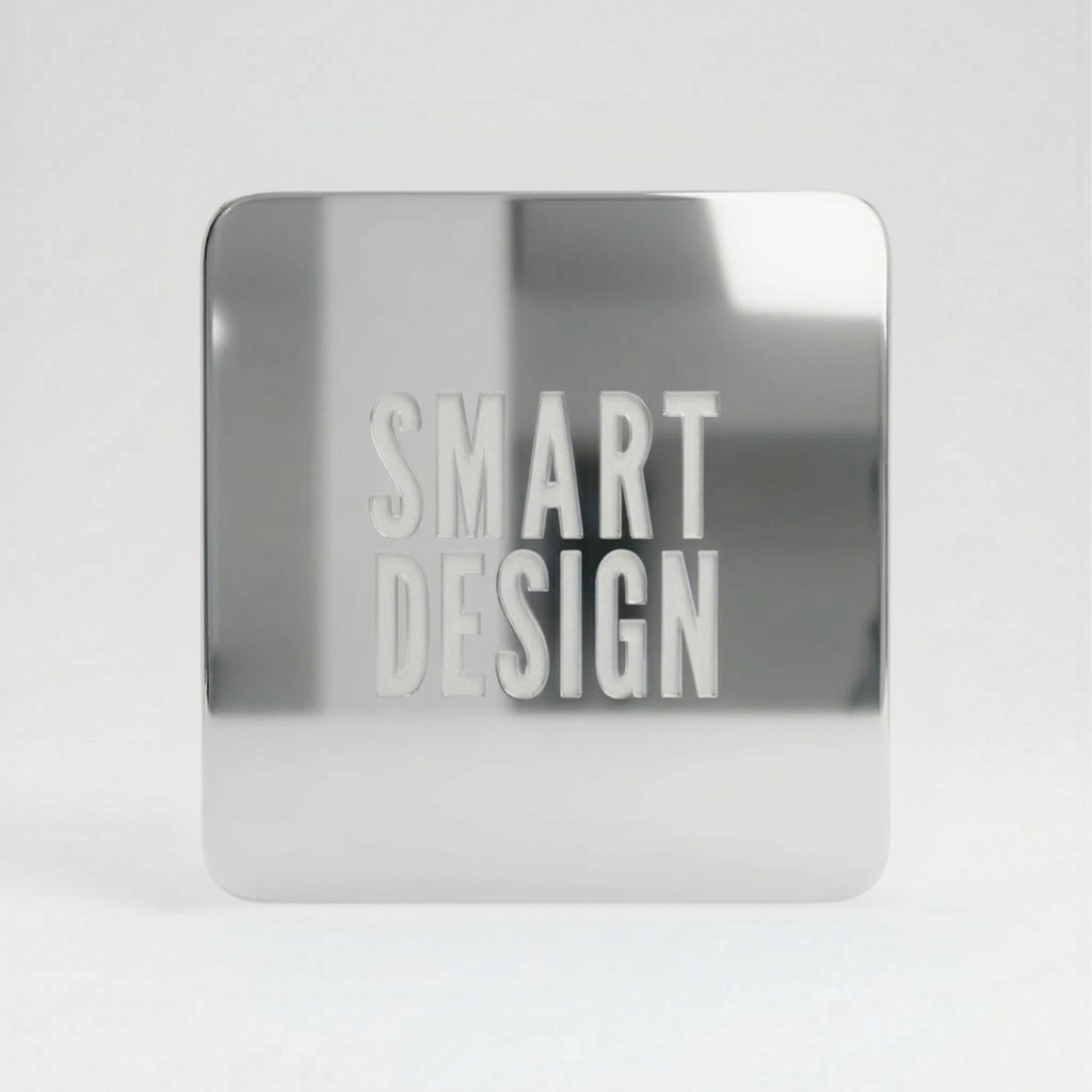 Mirror Silver cast acrylic sheet, 1/8 inch, for laser cutting and engraving.