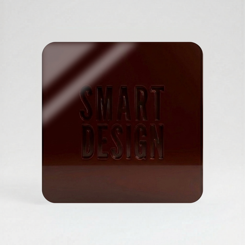Translucent Brown Glossy cast acrylic sheet, 1/8 inch, for laser cutting and engraving.